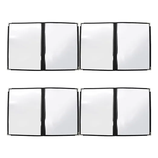 4pcs Transparent Menu Covers Restaurant Bar Cafe 8.5 x 11 Inch 4 Page 8 View New