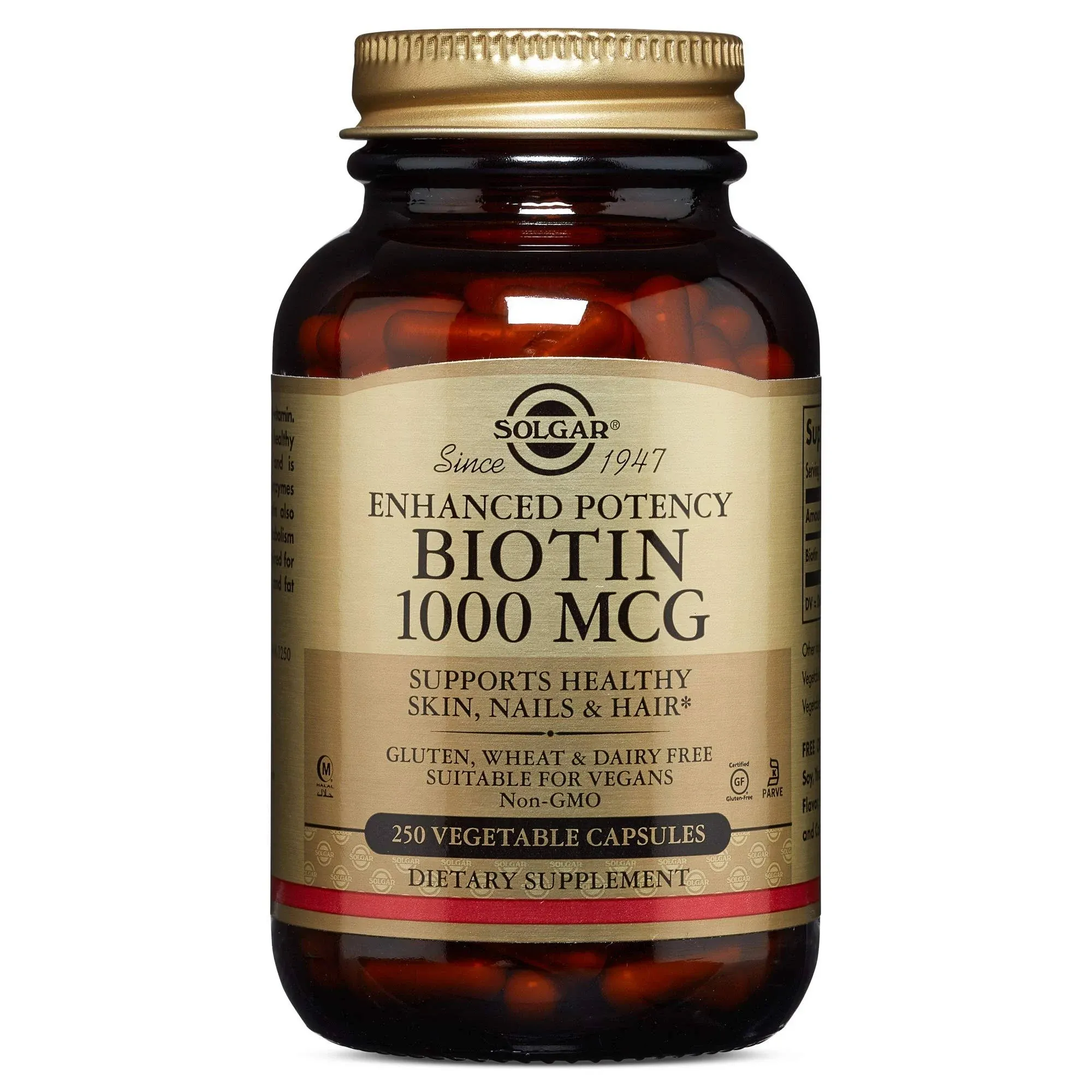 Solgar Biotin Vegetable Capsules, 1000 mcg, 100 Count