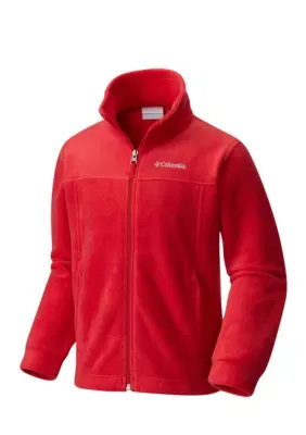 Columbia Toddlers Boys Steens Fleece Jacket, Red, 3T