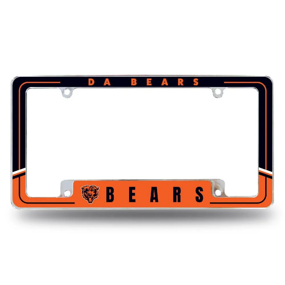 Rico Industries Chicago Blackhawks Black Metal License Plate Frame 6 x 12.25-"Rico Industries Chicago Blackhawks Black Metal License Plate Frame 6 x 12.25-"