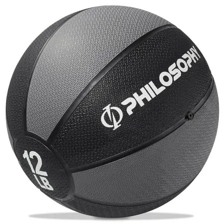 Philosophy Gym Medicine Ball - Weighted Fitness Non-Slip Ball