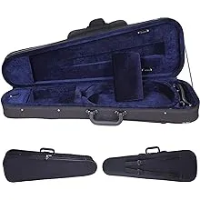 Aileen CSV102 Basic Professional Triangular Lightweight Suspension Carry Violin Hard Case - 4/4 Full Size Black