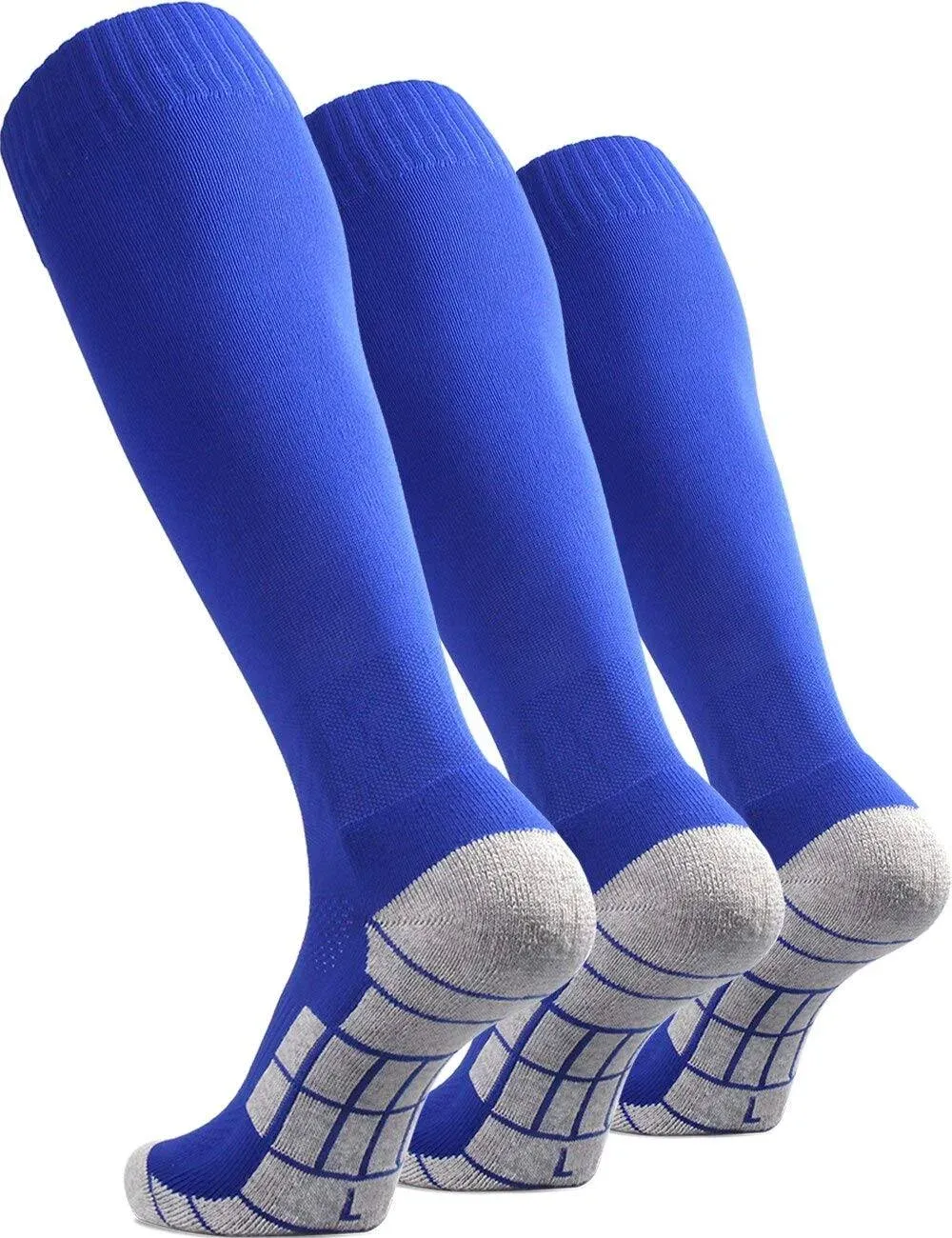 CWVLC Soccer Socks (1/3/5 Pairs) Team Sport Knee High Socks for Adult Youth Kids