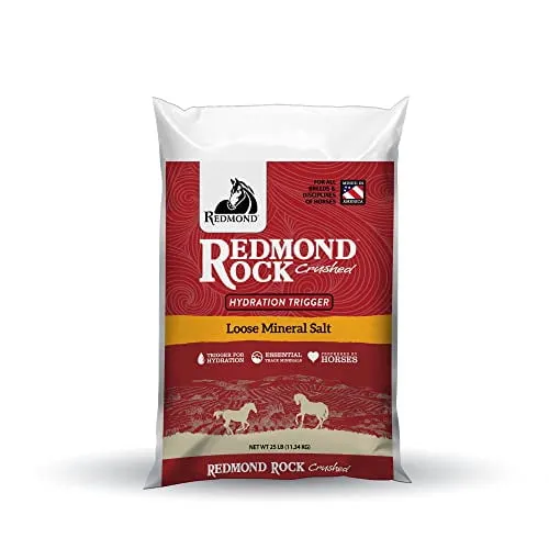 Redmond Rock Crushed Loose Mineral Salt Electrolyte Supplement for Horses