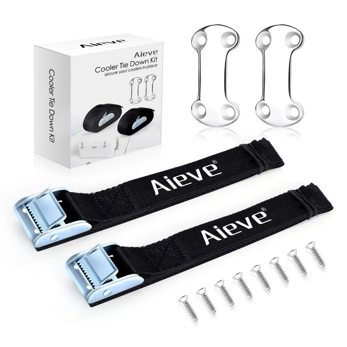 Aieve Cooler Tie Down Kit for Yeti Coolers,Cooler Tie Down Straps Secure Yeti and ...