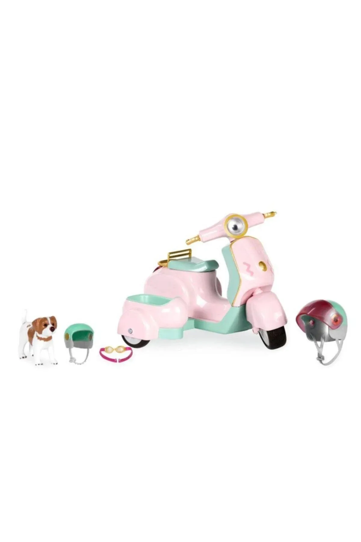 Lori Dolls - Toy Scooter for Mini Dolls - Vehicle with Accessories - Toy Dog with ...