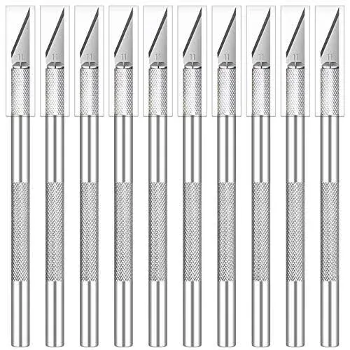 Jetmore 10 Pack Exacto Knife, Stainless Steel Exacto Knife Set, Sharp Precision ...