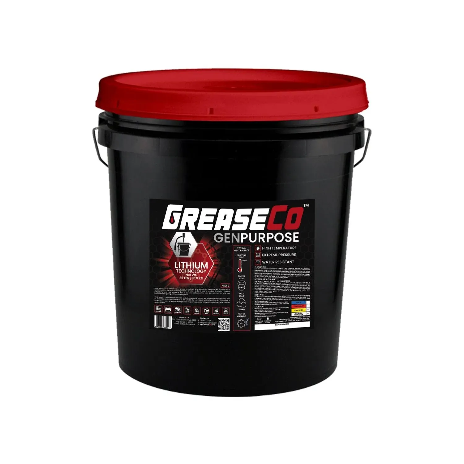 General Grease | All Purpose | Amber | Tractor | Mower | Door Tracks | 35 lb Pail | GenPurpose, Size: 35 lbs Pail