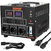 VEVOR Voltage Converter Transformer, 5000W, Heavy Duty Step Up/Down Transformer, Convert from 110 Volt to 220 Volt and from 220 Volt to 110 Volt, with US Outlet EU Outlet 5V USB Port, CE Certified