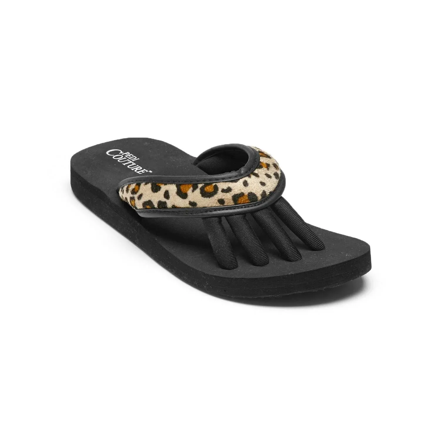 Pedi Couture Pedicure Sandal with Toe-Separator, X-Large, Leopard