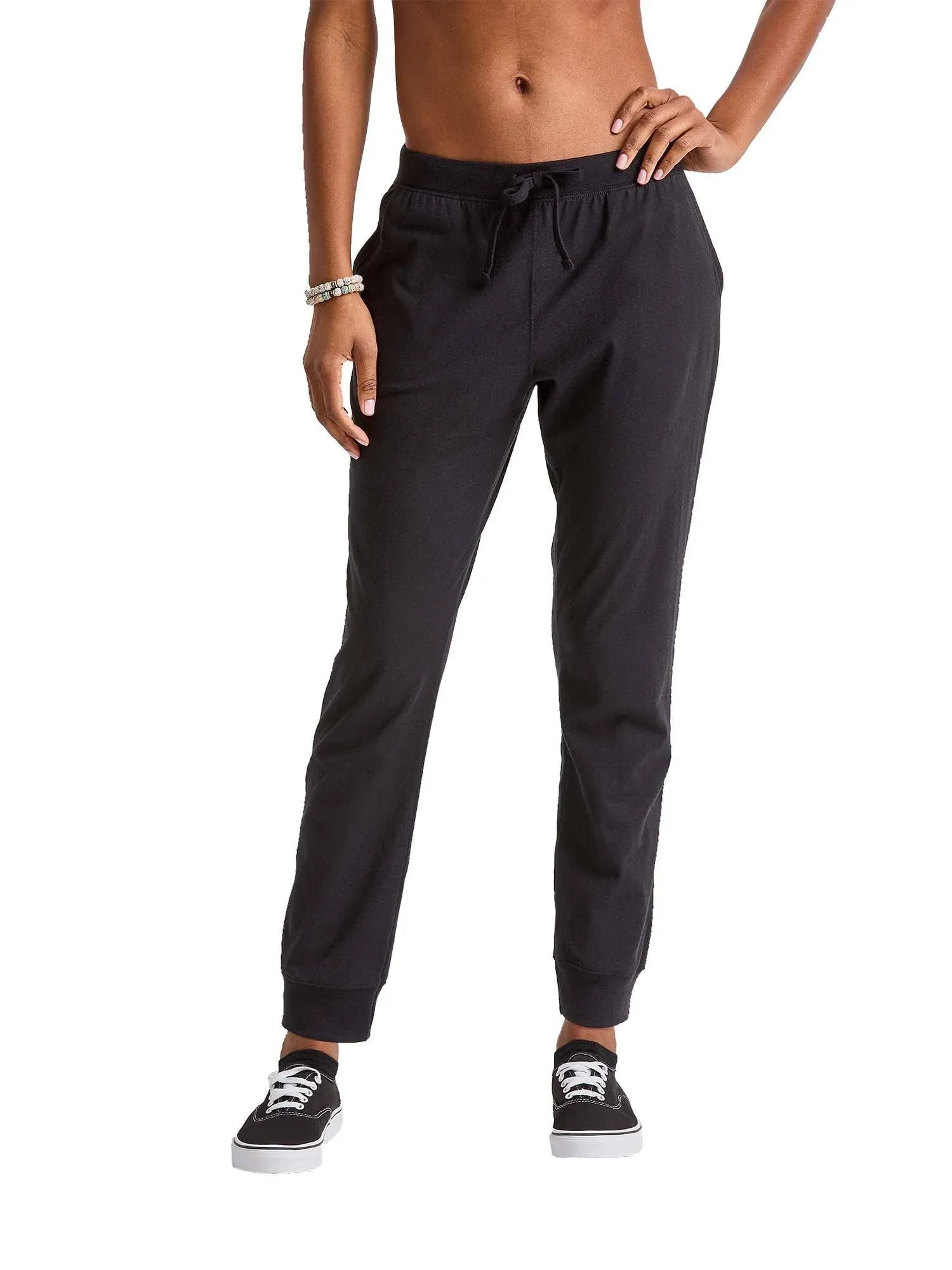 Hanes Women's Originals Cotton Joggers, 100% Cotton Jersey Sweatpants For Women, 29 Inseam