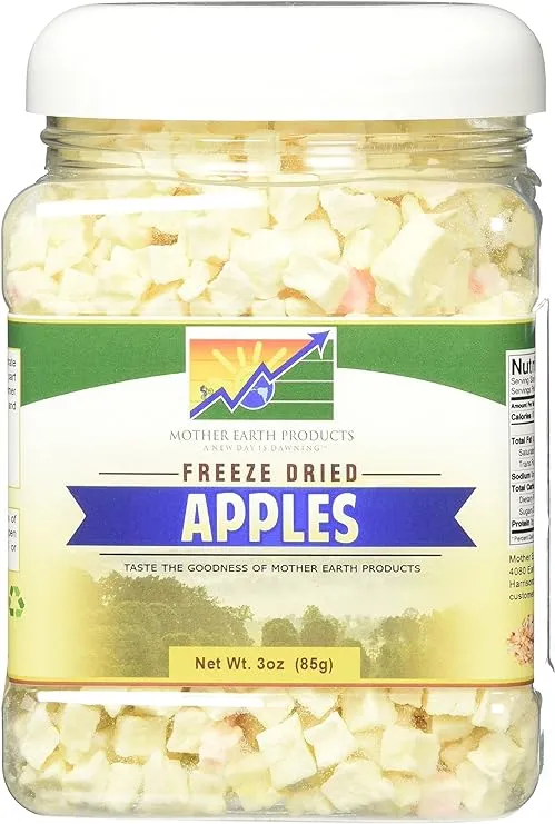 Mother Earth Products Freeze Dried Apples, Net Wt 3oz (85g)