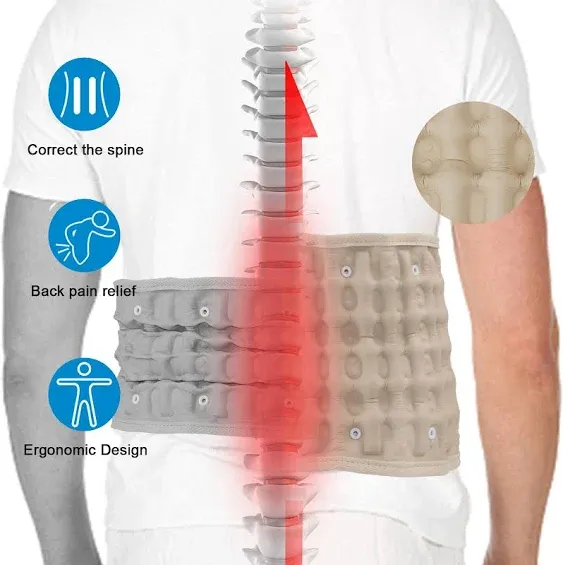 Decompression Belt Back Brace Lumbar Support Spinal Air Lower PainWaist Traction