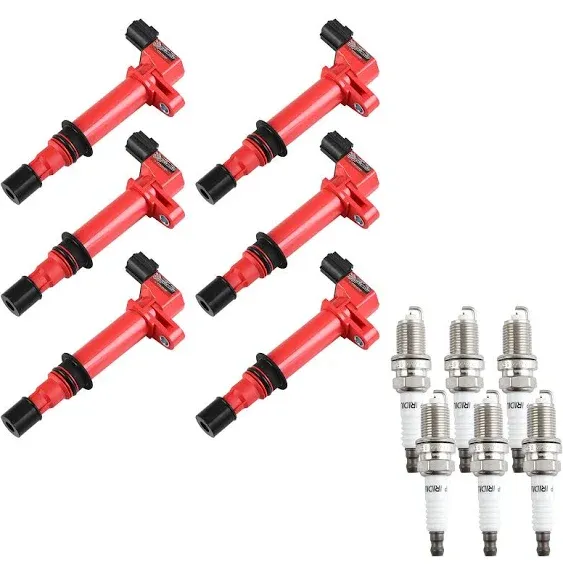 6 Ignition Coil +6 Spark Plug for UF270 Dodge Dakota Durango Nitro Ram 1500 3.7L