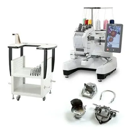 Brother Entrepreneur W PR680WBNDL 6-Needle Embroidery Machine with Stand and Universal Cap Frame Set