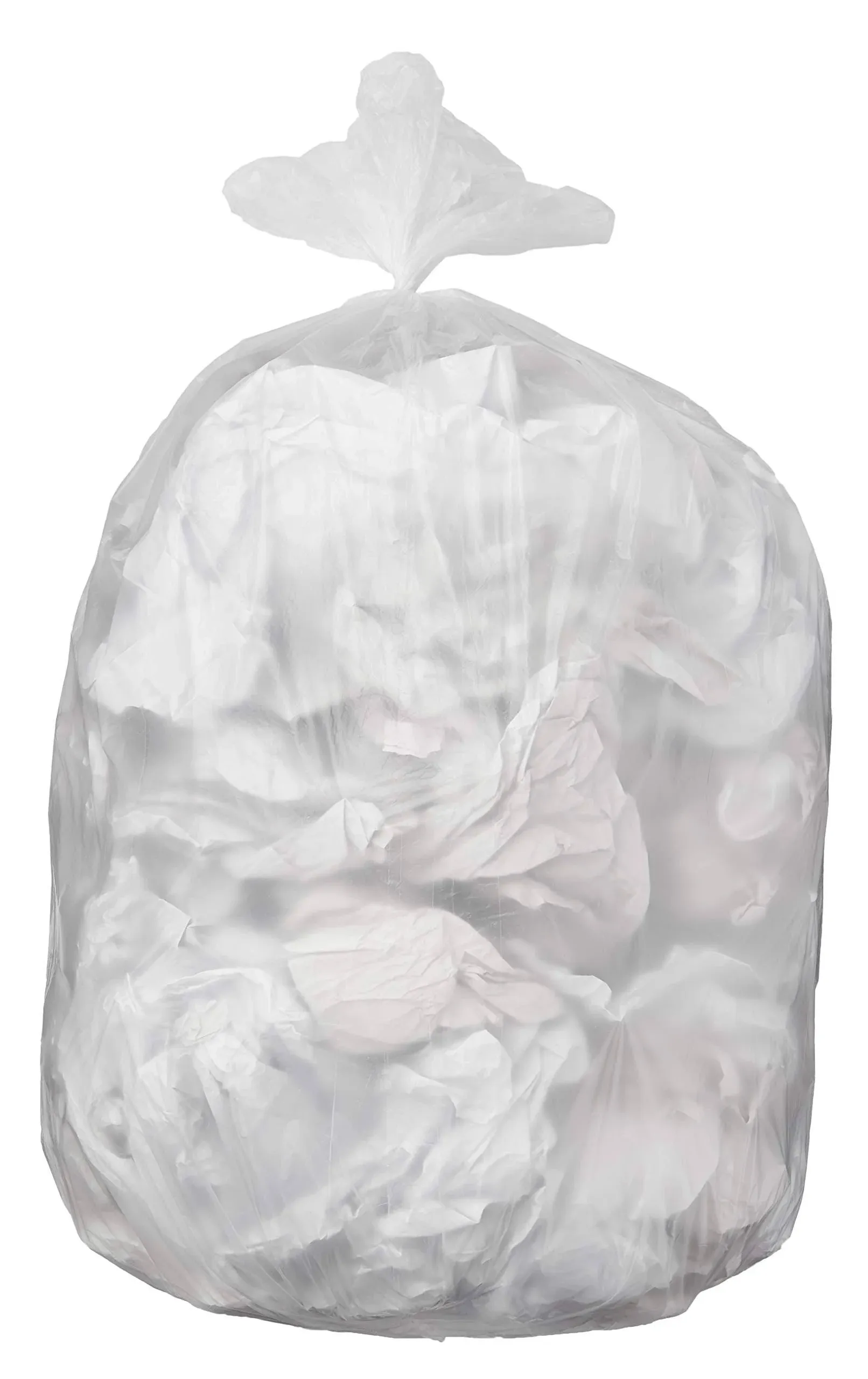 AmazonCommercial 55 Gallon Trash Bags, Garbage Bags, 1.2 mil, Unscented, Clear ...