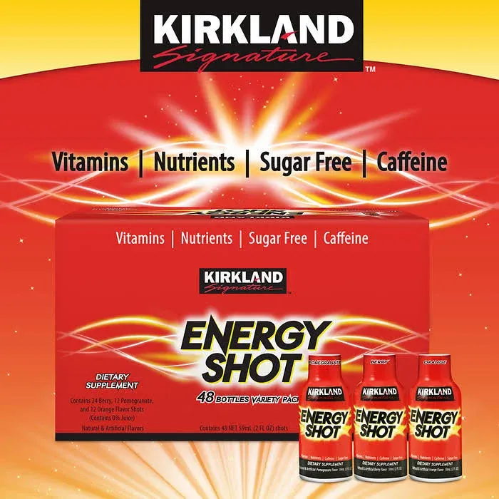 Kirkland Signature Energy Shot, 48 Bottles, 2 Ounces Each