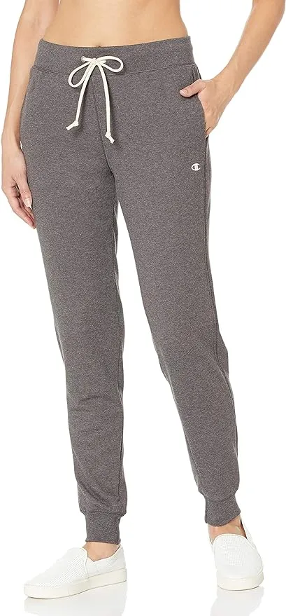 Champion Women’s French Terry Joggers, Women’s Drawstring Sweatpants, Women’s Soft Joggers, C Logo, 29" Inseam