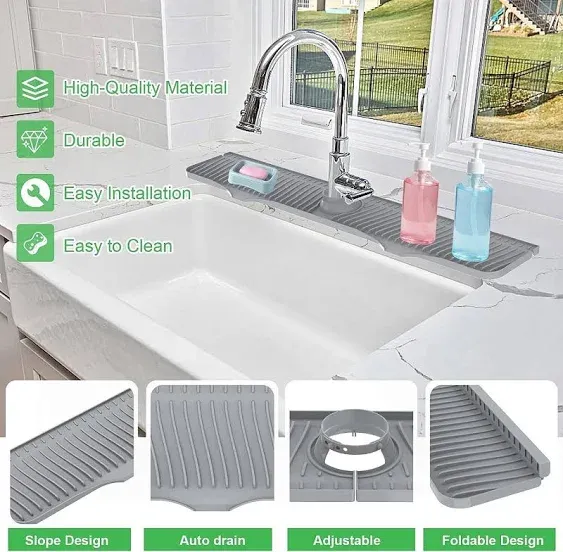 highydroLED 32 Inch Kitchen Sink Splash Guard