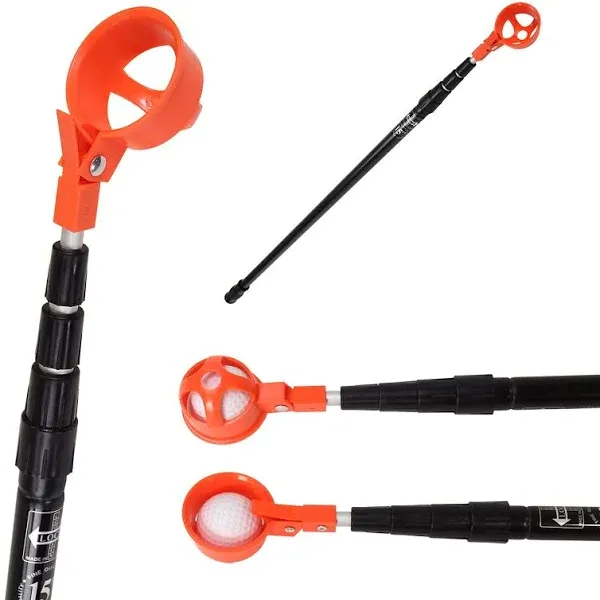 New JP Lann Golf Ball Retriever Orange Cup - Choose Length