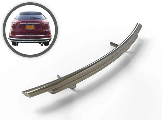 VANGUARD VGRBG-1018-1169SS Stainless Steel Double Layer Rear Bumper Guard | Compatible with 08-19 Nissan Rogue