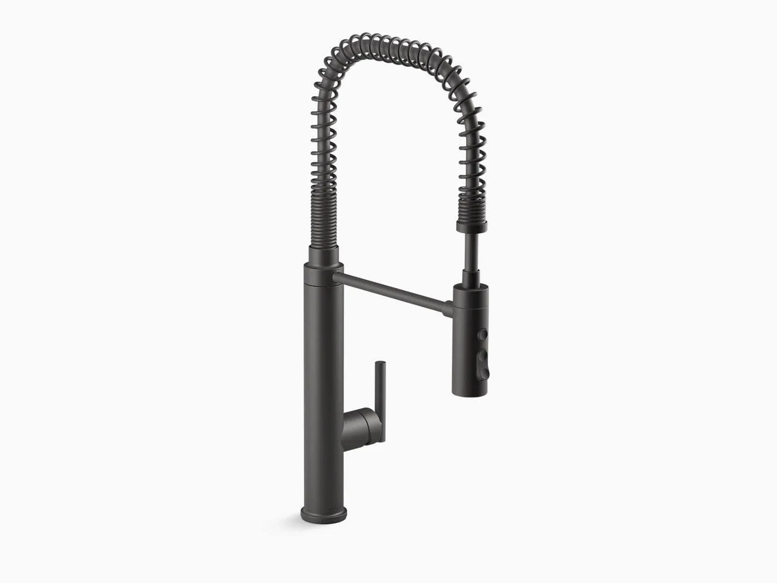 KOHLER Purist Pre-Rinse Spring Matte Black Single Handle Pull-down Kitchen Faucet