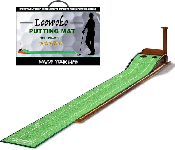 Indoor Putting Green With Ball Return, Golf Practice Training