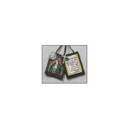 JMJ Products, LLC Our Lady of Guadalupe Brown Scapular with Medals