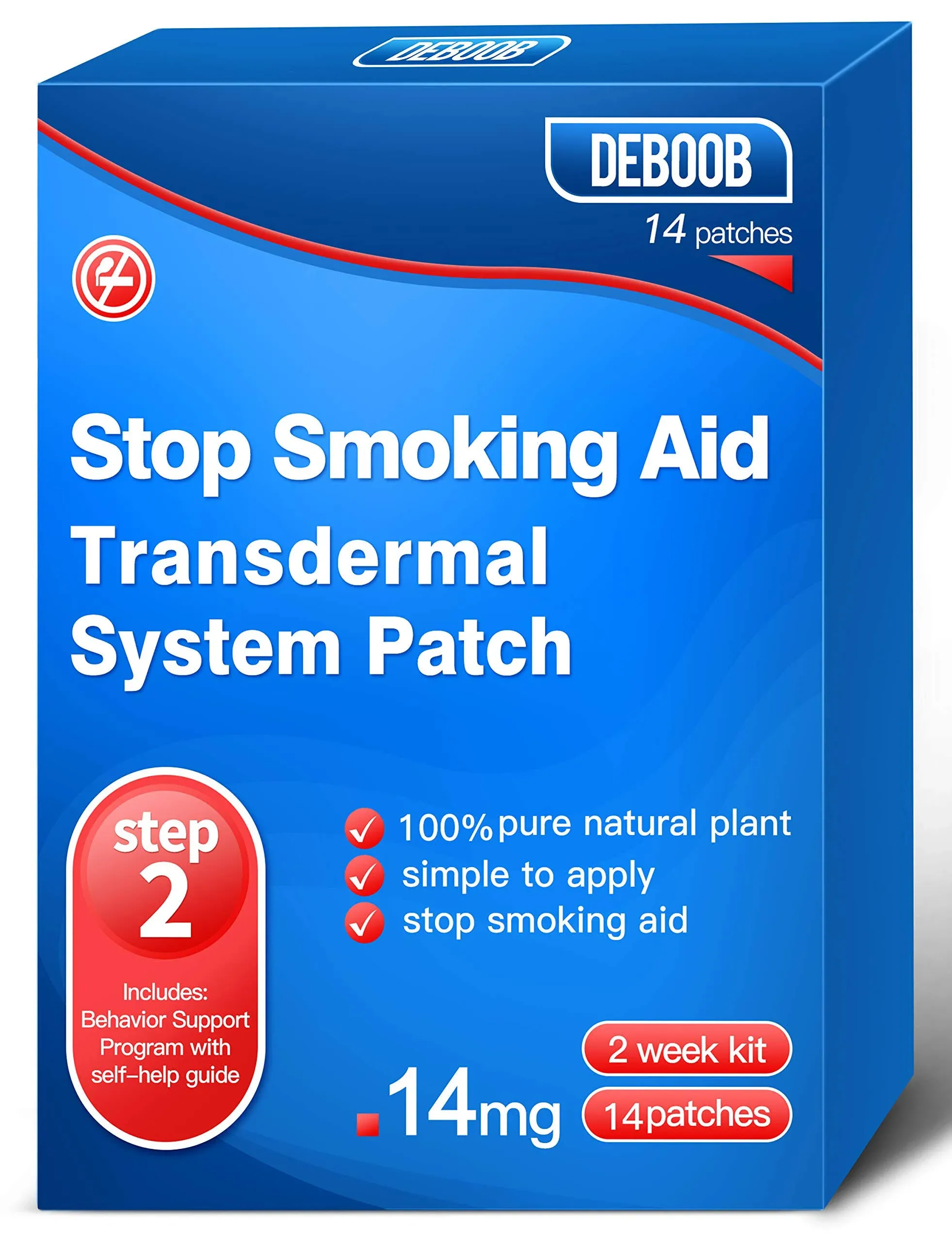 14 pcs Quit Smoking Patch, Step 2, Easy and Effective to Quit Smoking, 14mg Stop Smoking Aids That Work Patches with 2 Week, Smoking Cessation Product (STEP2)