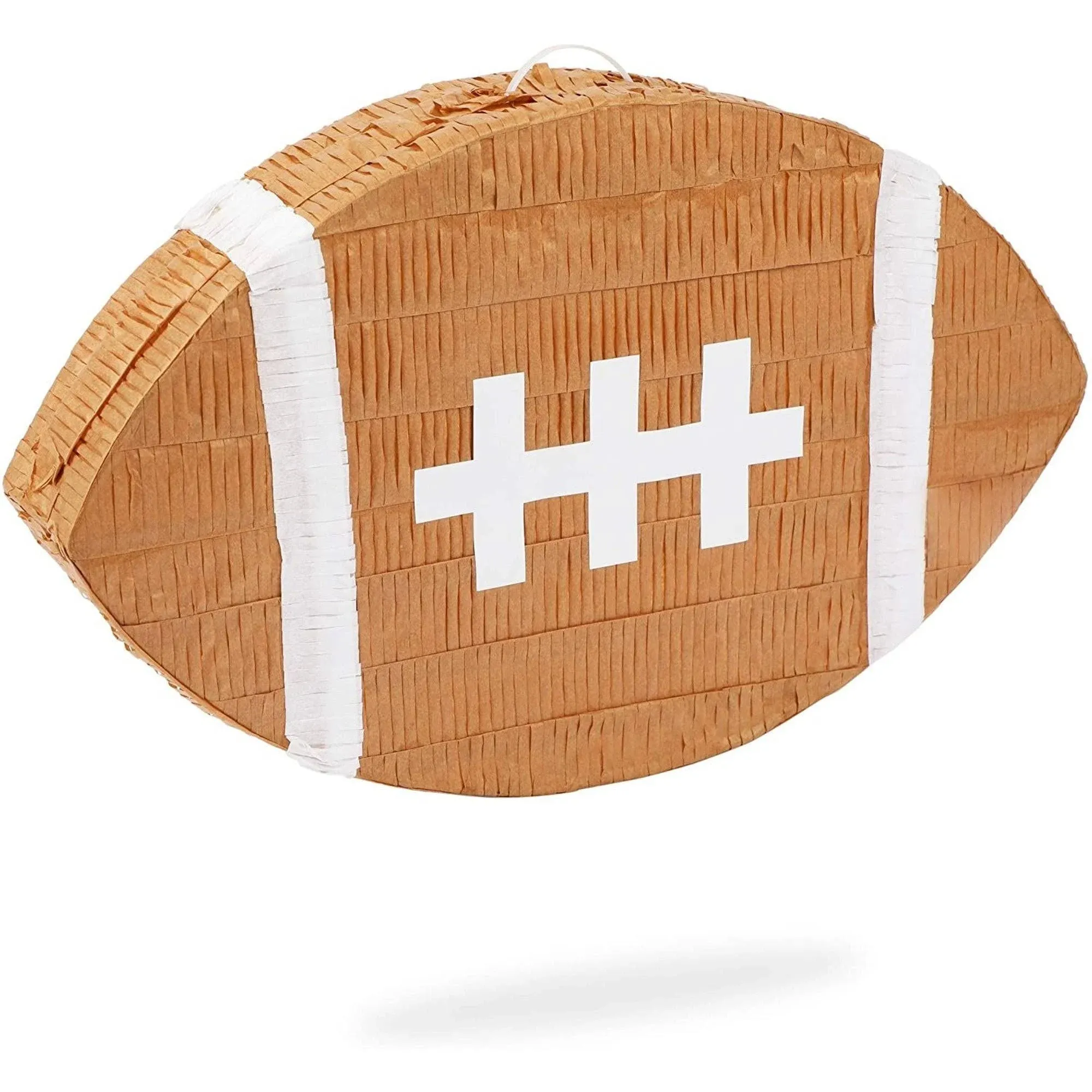 Small Football Pinata for Sports Birthday Party Decorations, 16.5 x 10 x 3 in, Brown