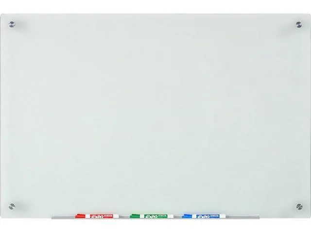 Audio-Visual Direct Frosted Glass Dry-Erase Board Set - 23 5/8 x 35 1/2 Inches - (Non-Magnetic)