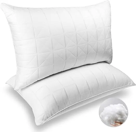 Bed Pillows Standard Size Set of 2, Premium Down Alternative Cooling Bedding 20 x 26 White, Sleeping Pillow for Back, Stomach or Side Sleepers