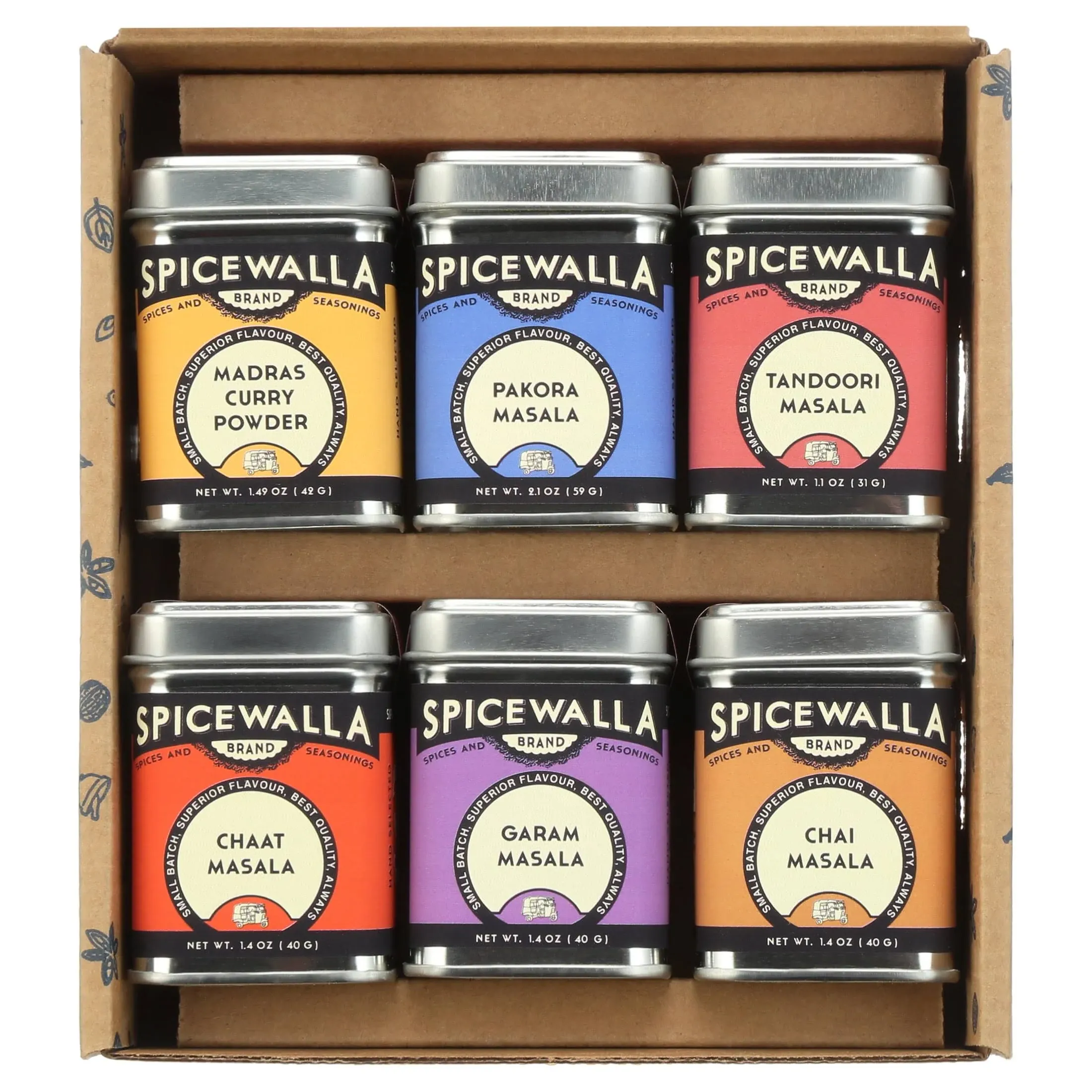 Spicewalla Masala Indian Spice 6 Pack | Chai Masala, Tandoori Masala, Garam Masala, Chaat Masala, Pakora Masala, Madras Curry Powder| Gluten Free, Non-GMO, No MSG, Gift Set
Title Generator