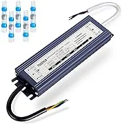 LED Driver 100 Watts 12V 8.3A, IP67 Ultra Thin Waterproof Power Supply, 100-260V AC to 12V DC Low Voltage Transformer,Constant Voltage LED Power Supply，for Outdoor Light and Any 12V DC LED Lights