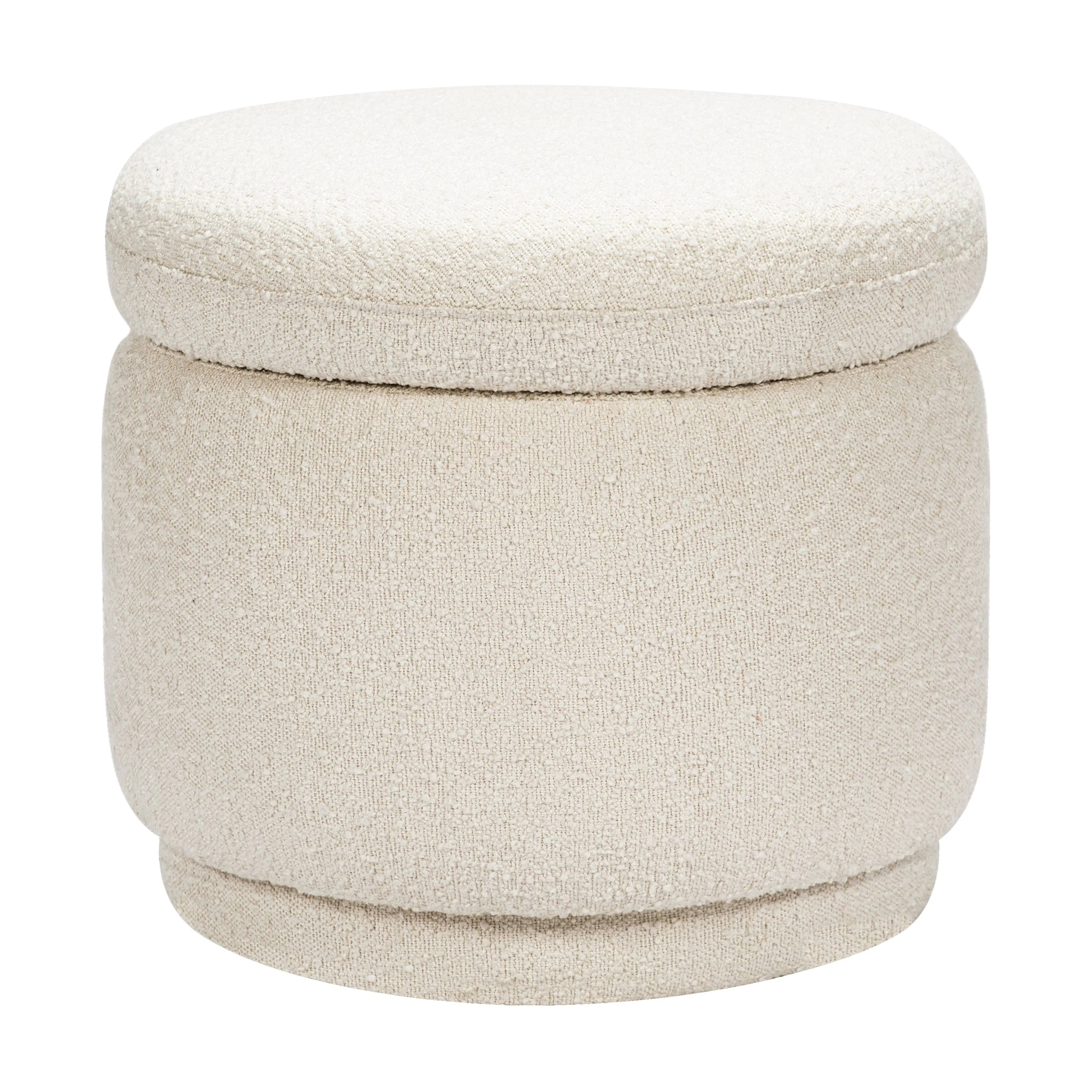 Namesake Enoki Modern Fabric Storage Ottoman in White Boucle - Transitional - Footstools And Ottomans - by Homesquare | Houzz