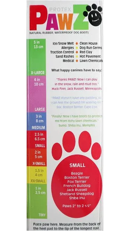 Pawz Red Dog Boots Small