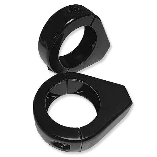 HTTMT MT299-002- Fork Clamp Turn signal Clamps Compatible with Harley Softail Mount Bracket 39mm Fork BLACK