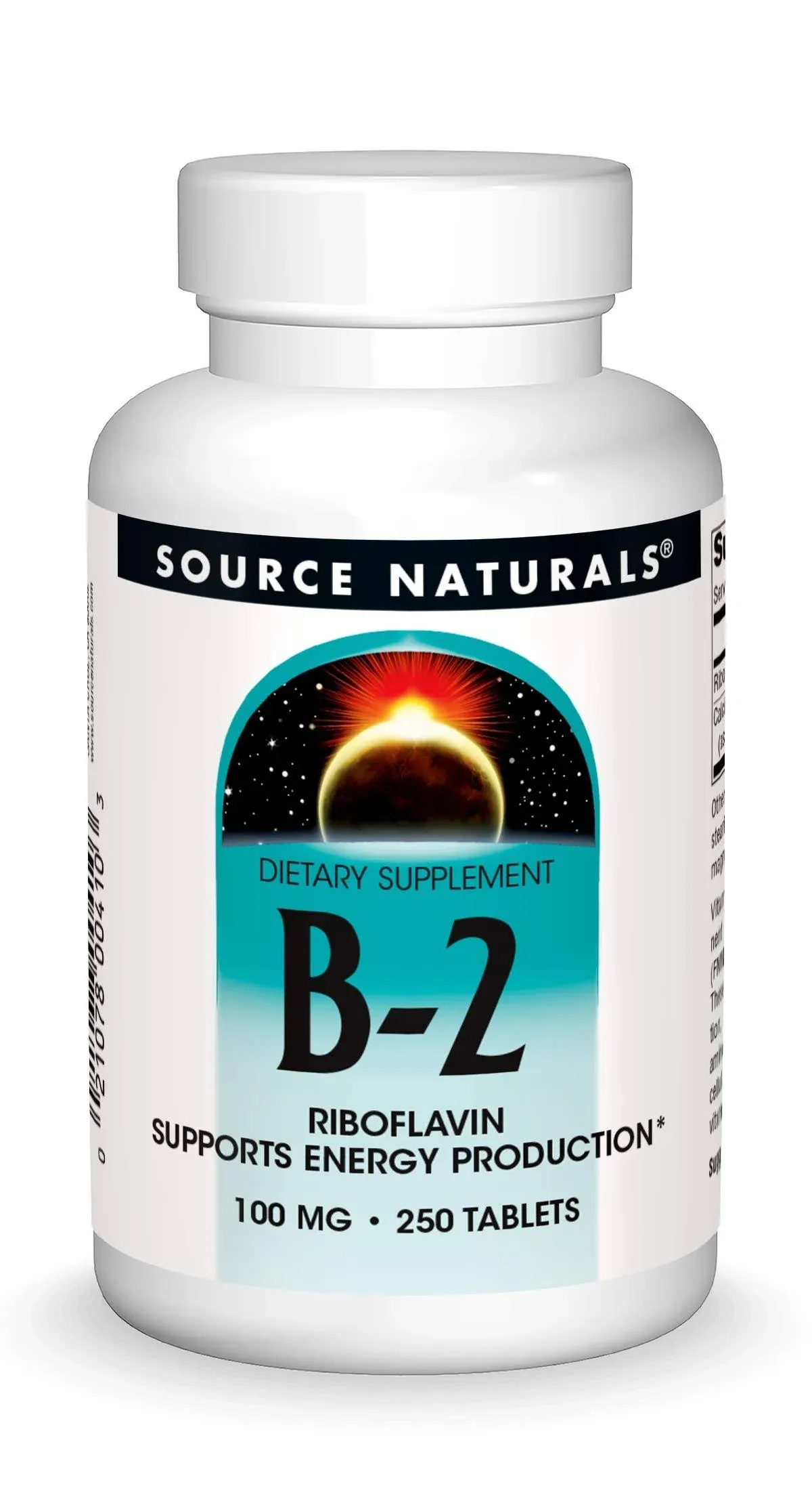 Source Naturals Vitamin B-2 Riboflavin 100 mg Supports Energy Production - 100 Tablets