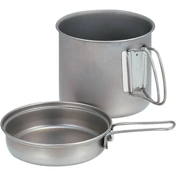 Snow Peak Trek Japanese Titanium Pot, Ultralight and Compact for Backpacking and Camping, Made in Japan, Lifetime Product Guarantee