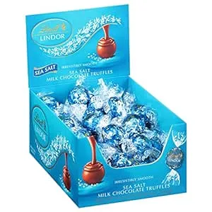 Lindt Lindor Truffles Milk Chocolate Sea Salt, 5.1 oz Bag, 3 Bags/Pack L002952