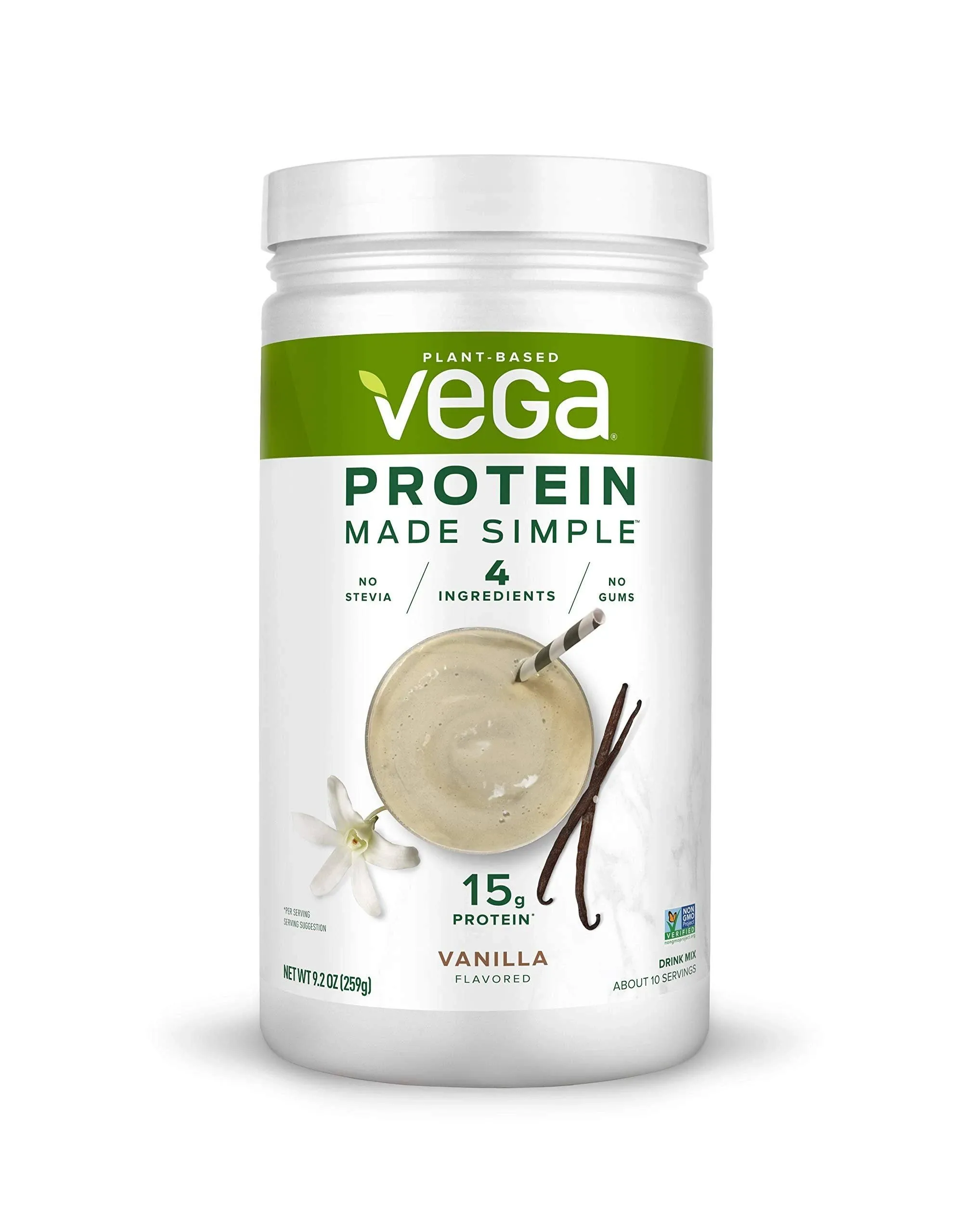 Vega, Plant-Based Protein Made Simple, Vanilla, 9.2 oz (259 g)