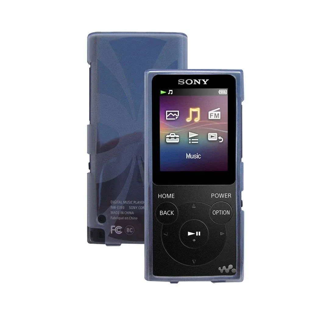 Sony Walkman Nw-E393 / Nw-E394 / Nw-E395 Mp3 Player Tpu Cover - Ishoppingdeals Slim Fit, Anti-Slip Protective Tpu Rubber Gel Cover For Sony Walkman Nw-E393 / Nw-E394 / Nw-E395 Mp3 Player - Smoke