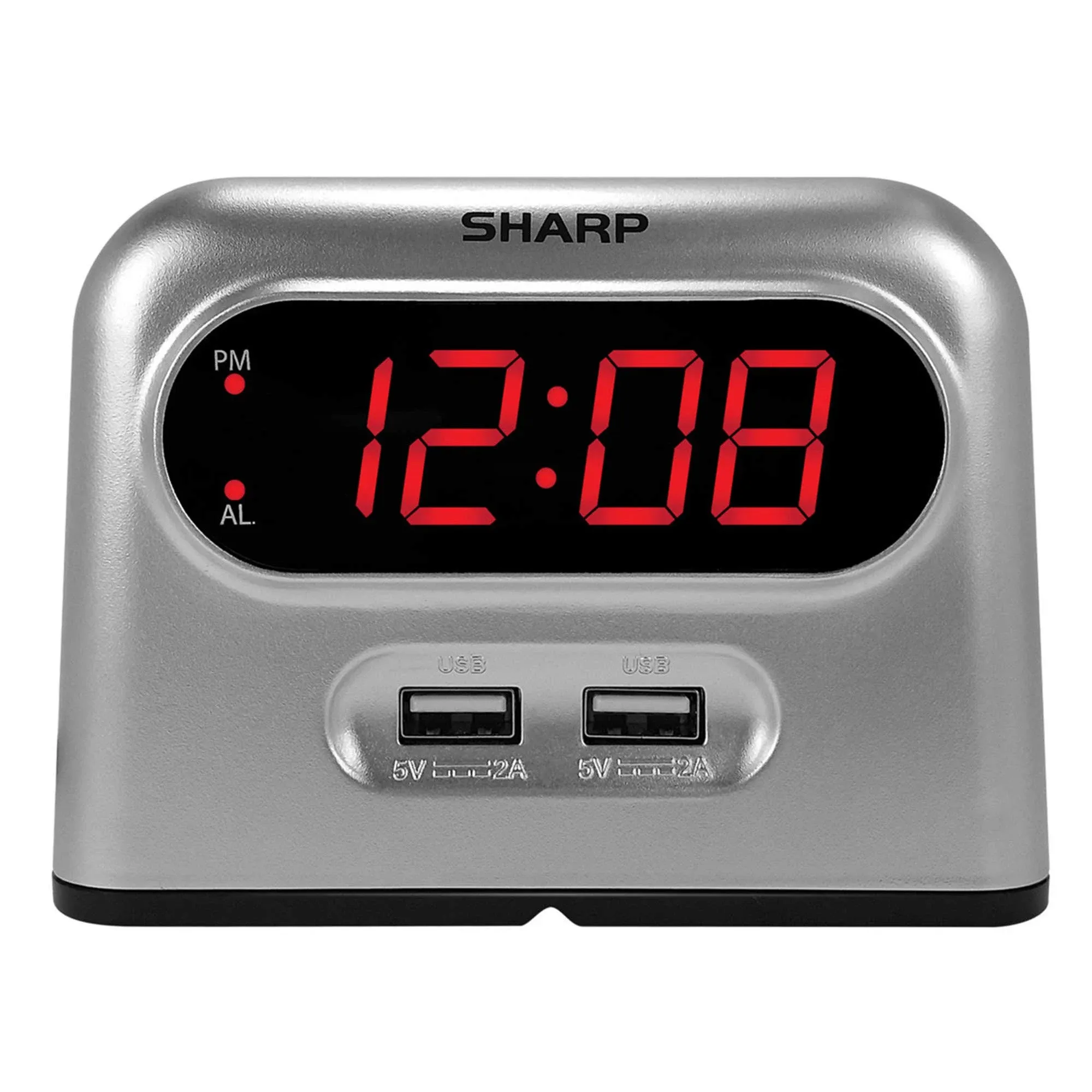 Sharp Digital Alarm Clock With 2 X 2 Amp