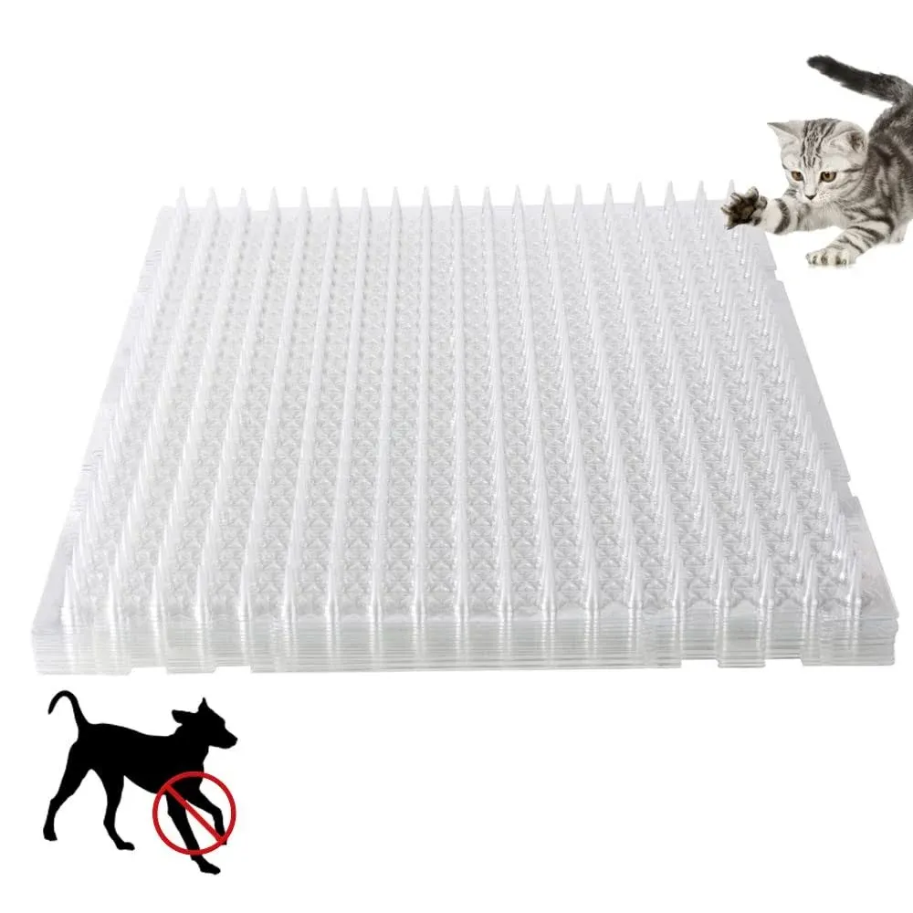 16 Pack Cat Deterrent Outdoor Scat Mat 16 x 13 Inch Cat Counter Deterrent Mat...