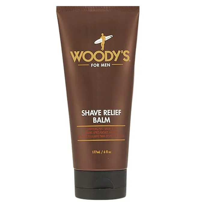 Woody's Shave Relief Balm, Soothing Treatment Calms & Heals Post-Shave Skin, 6 Oz