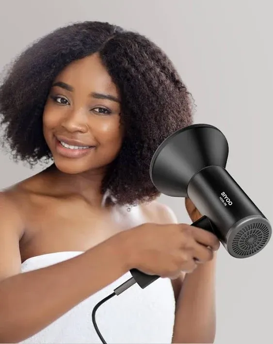 Siyoo Hair Dryer, 1600w Ionic Blow Dryer With Diffuser, Constant