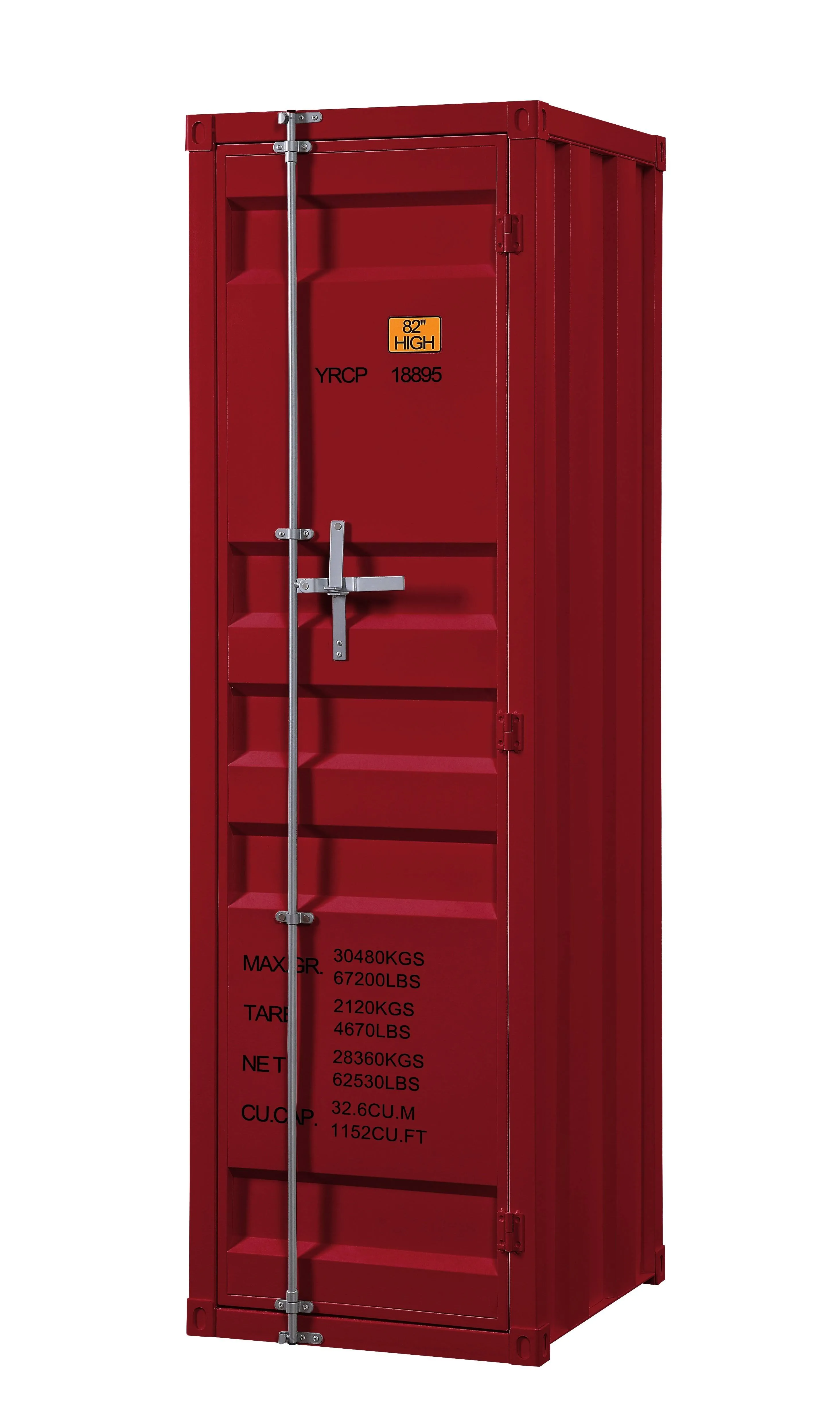 Acme Cargo Wardrobe Single Door, Red