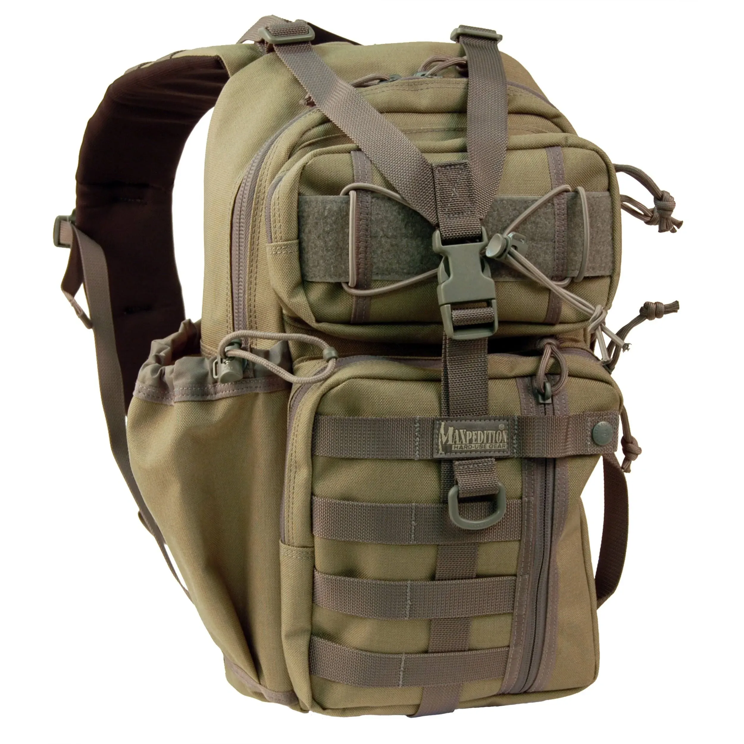 Maxpedition Sitka Gearslinger 0431KF Khaki/Foliage. Single shoulder backpack des