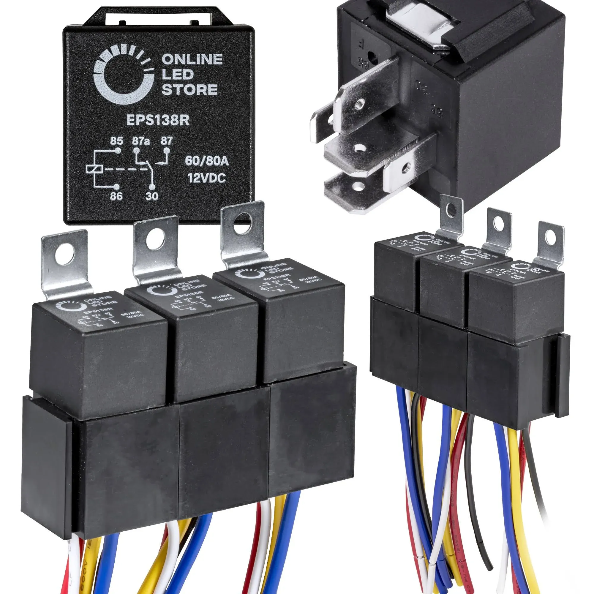 OLS 12V 60/80 Amp Relay Switch Harness Set