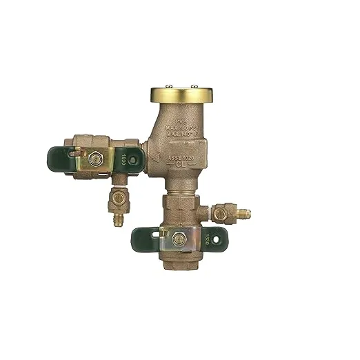 Watts 3/4" Bronze Anti-Siphon Pressure Vacuum Breaker, Quarter Turn Shutoff, Tee Handles